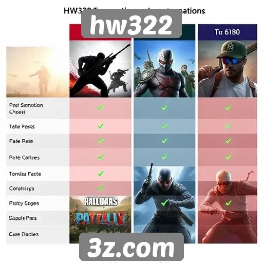 Comparativa entre jogos populares disponíveis no hw322